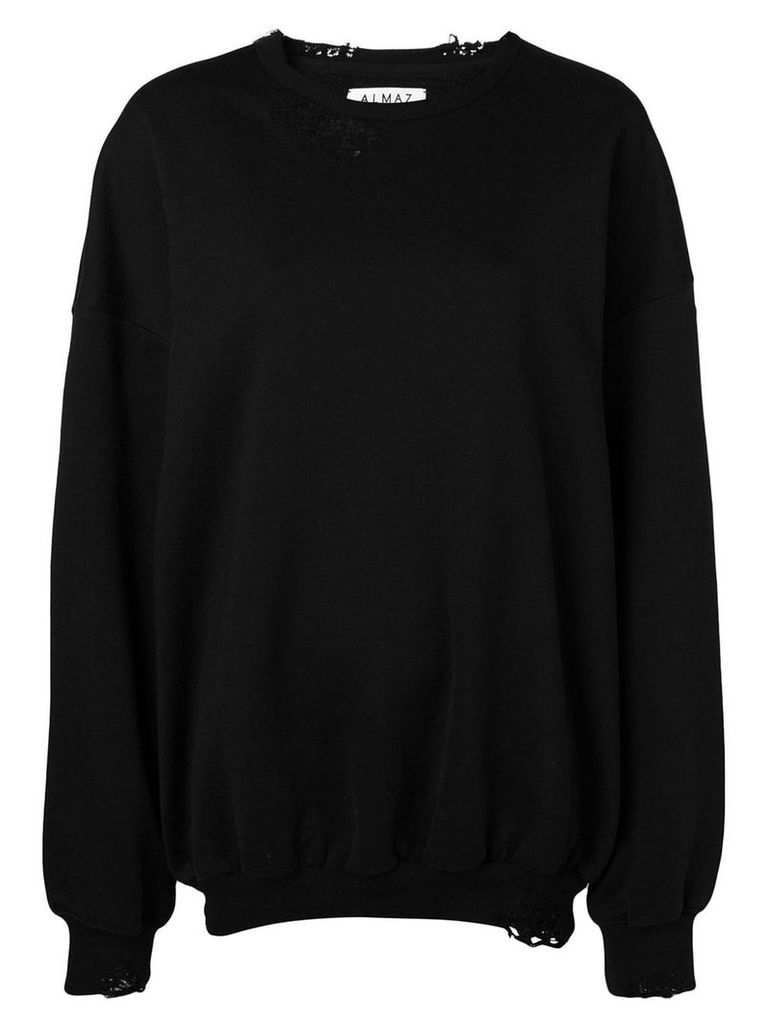 Almaz oversized distressed sweatshirt - Black
