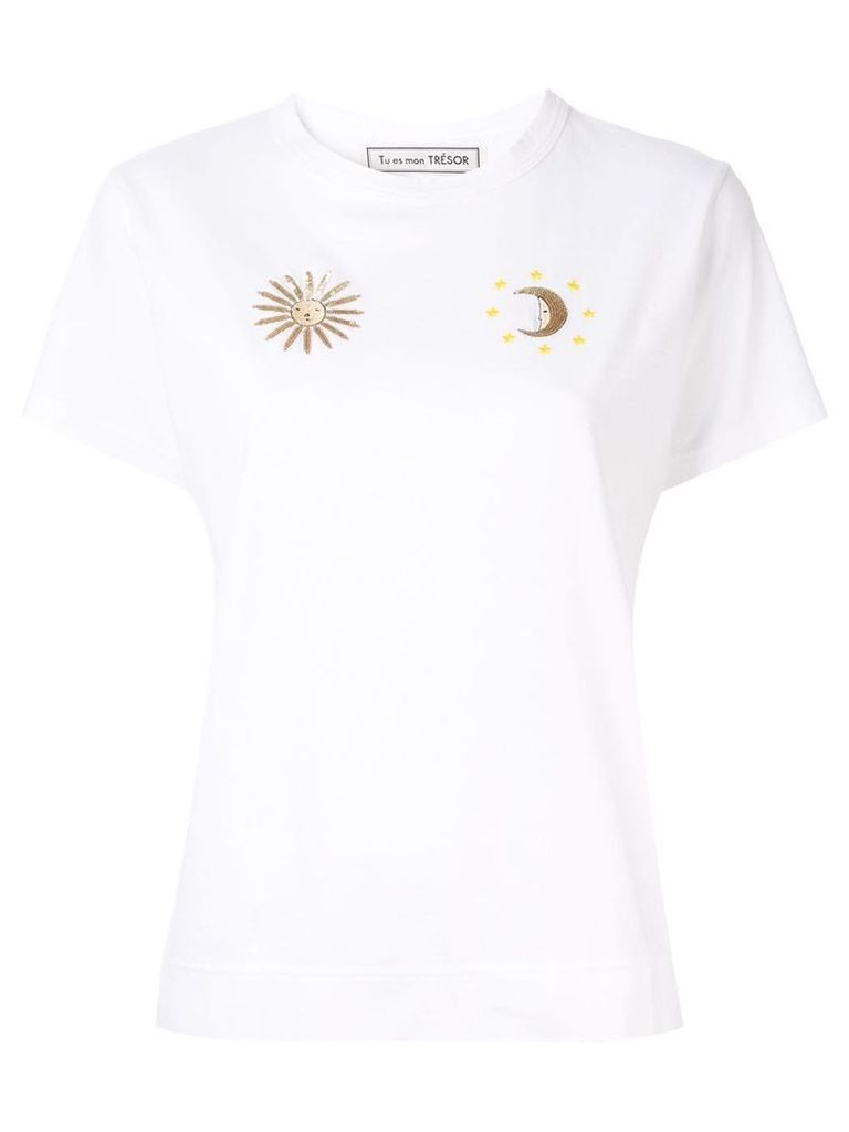 Tu es mon TRÉSOR Sun & Moon T-shirt - White