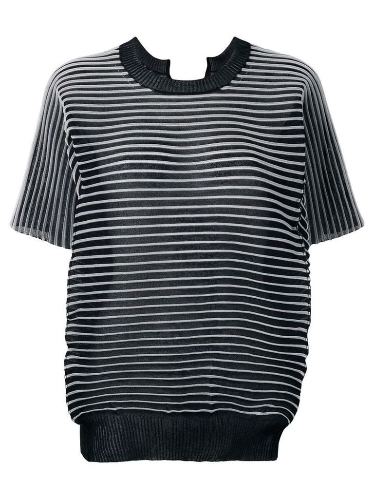 Junya Watanabe micro pleated T-shirt - Black