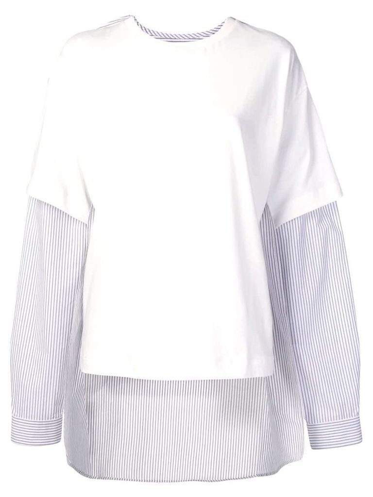 Mm6 Maison Margiela oversized T-shirt shirt - White