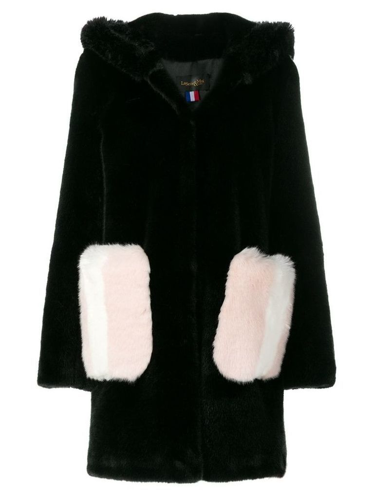 La Seine & Moi Mira contrast pocket coat - Black