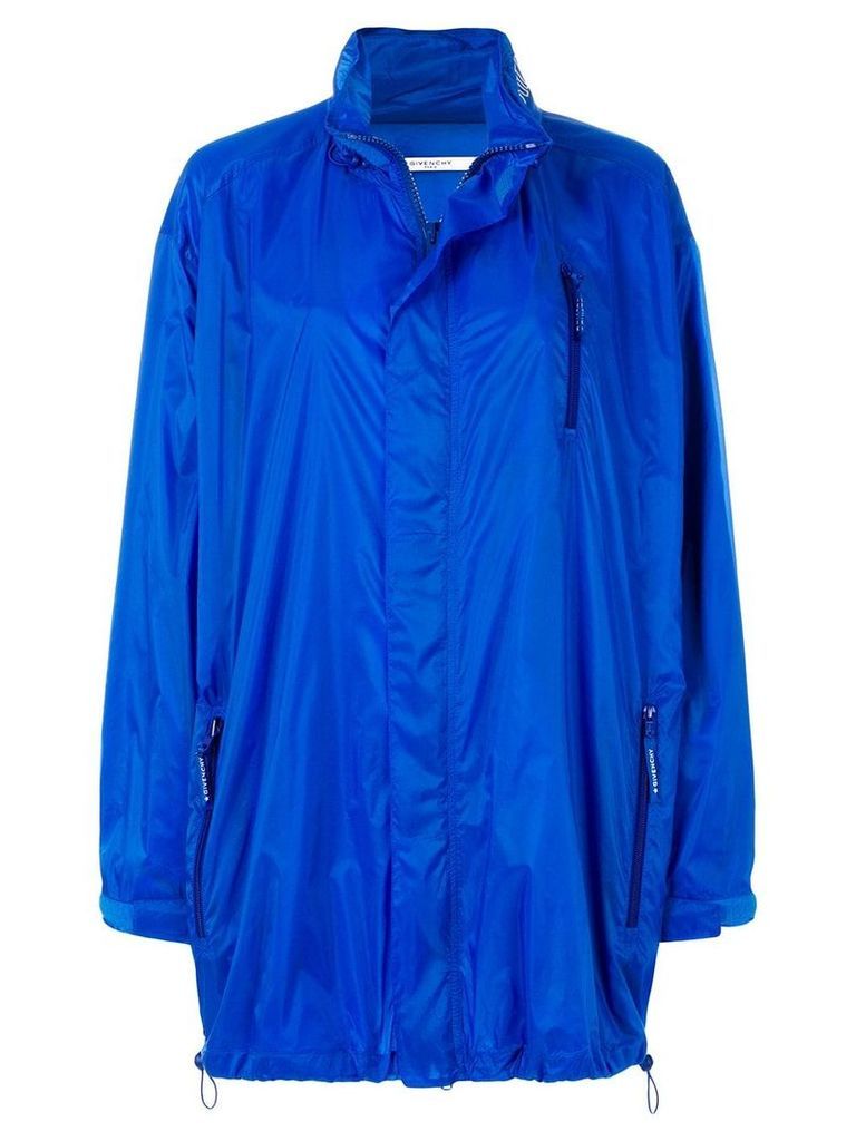 Givenchy long line oversized coat - Blue