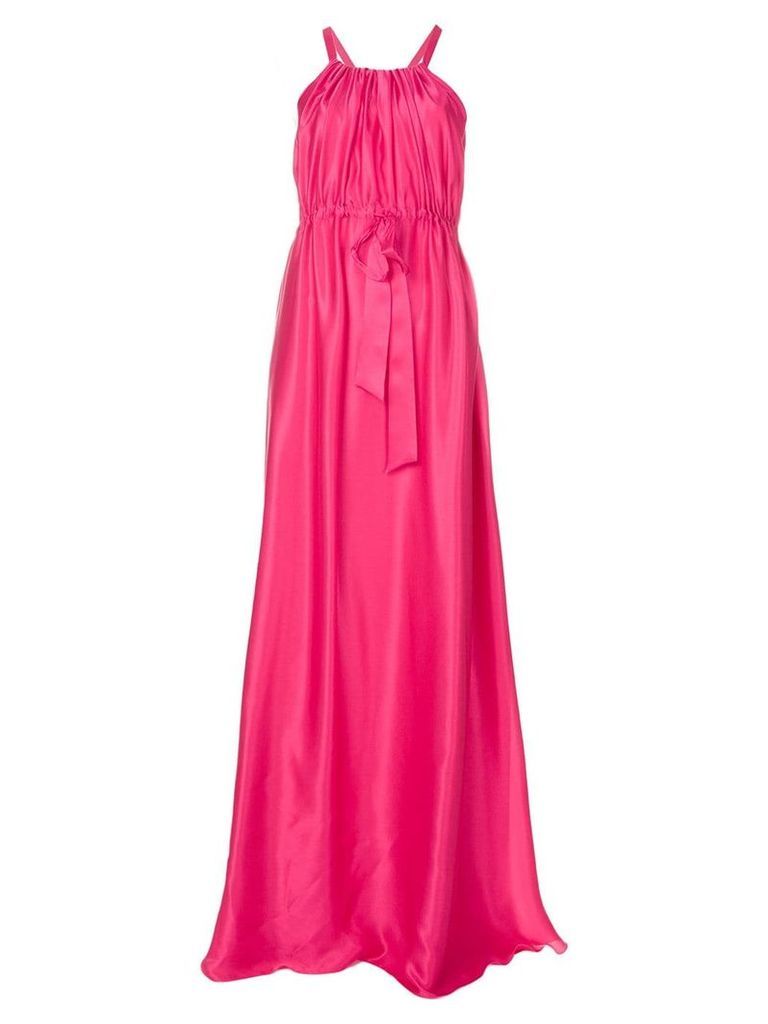 Lanvin flared cinched waist gown - Pink