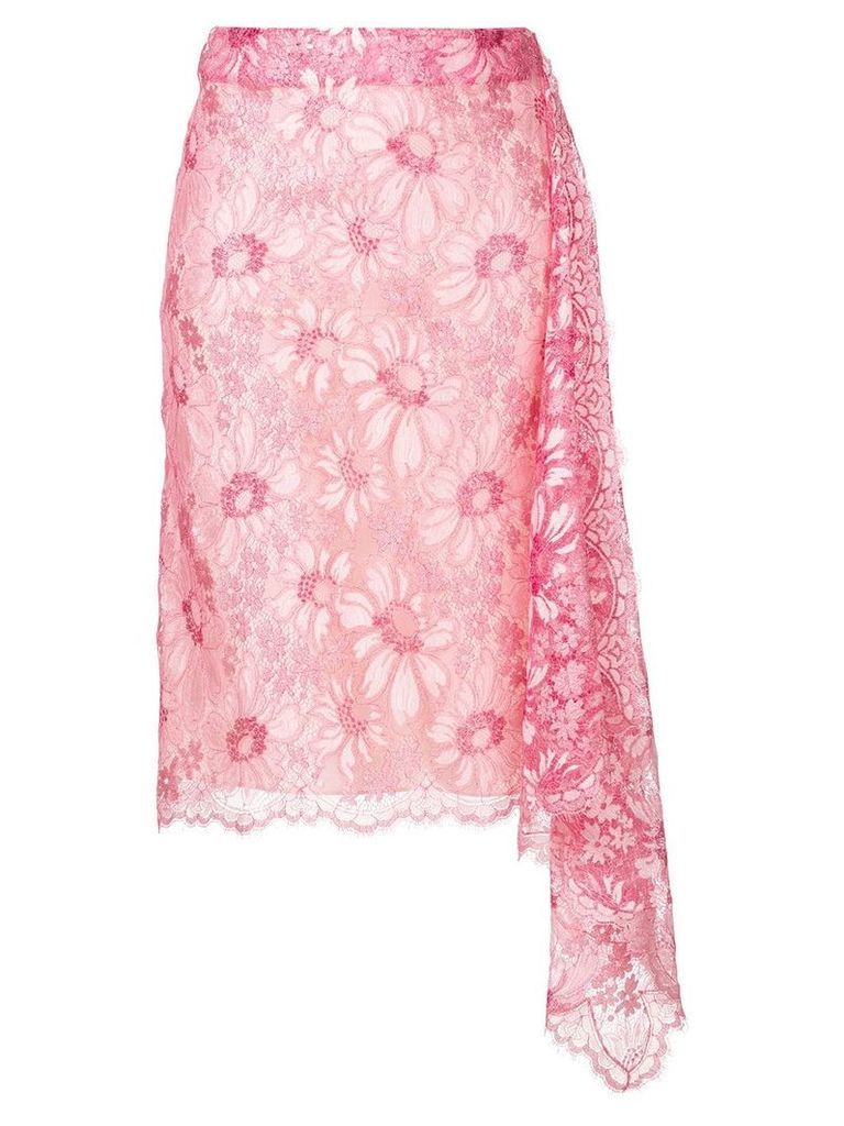 Calvin Klein 205W39nyc lace asymmetric skirt - PINK