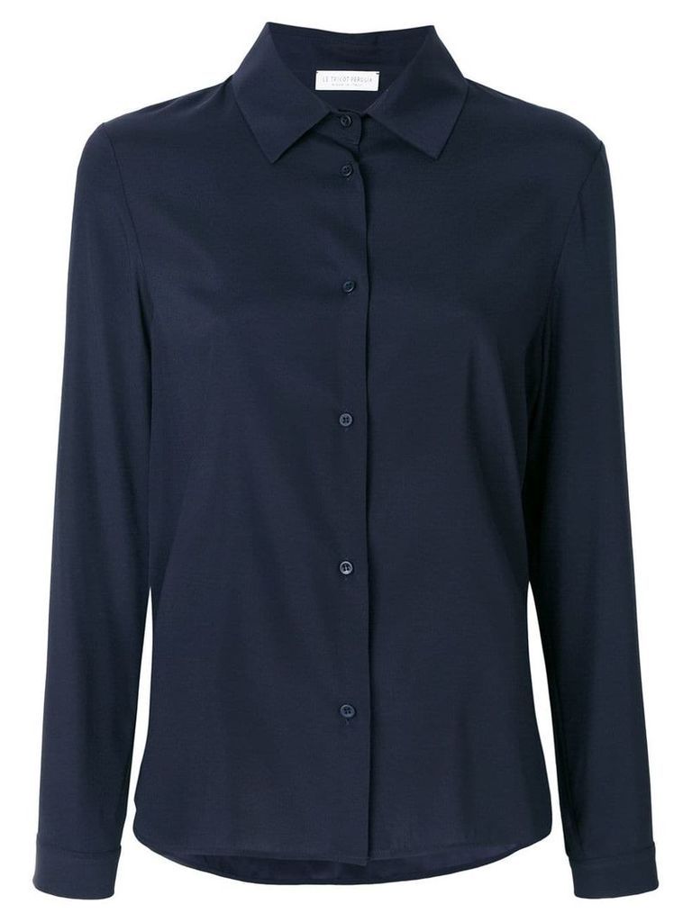 Le Tricot Perugia plain shirt - Blue