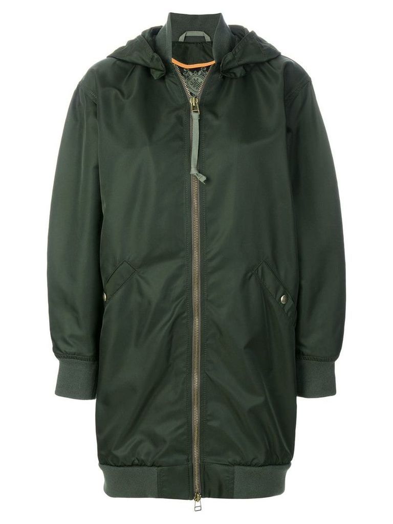 Mr & Mrs Italy detachable hood midi coat - Green
