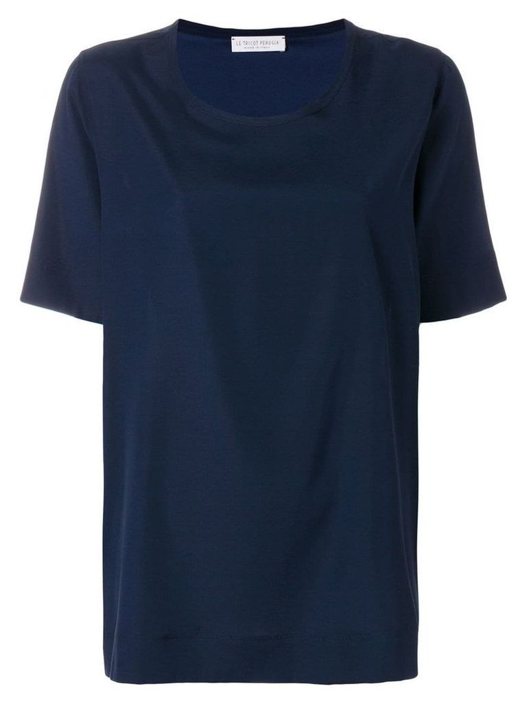 Le Tricot Perugia short-sleeve blouse - Blue