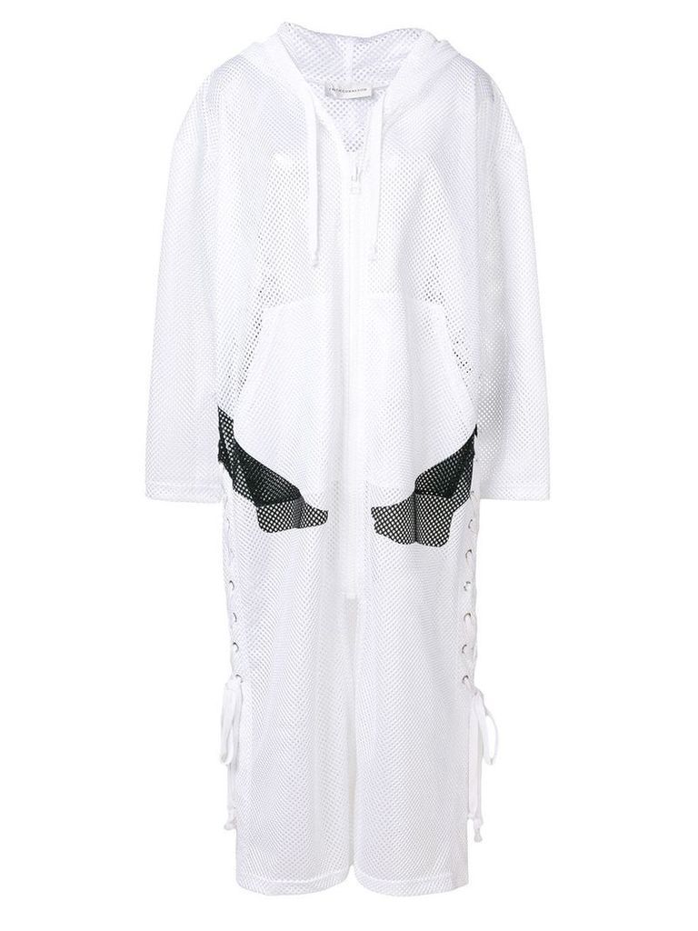 Faith Connexion hooded mesh coat - White