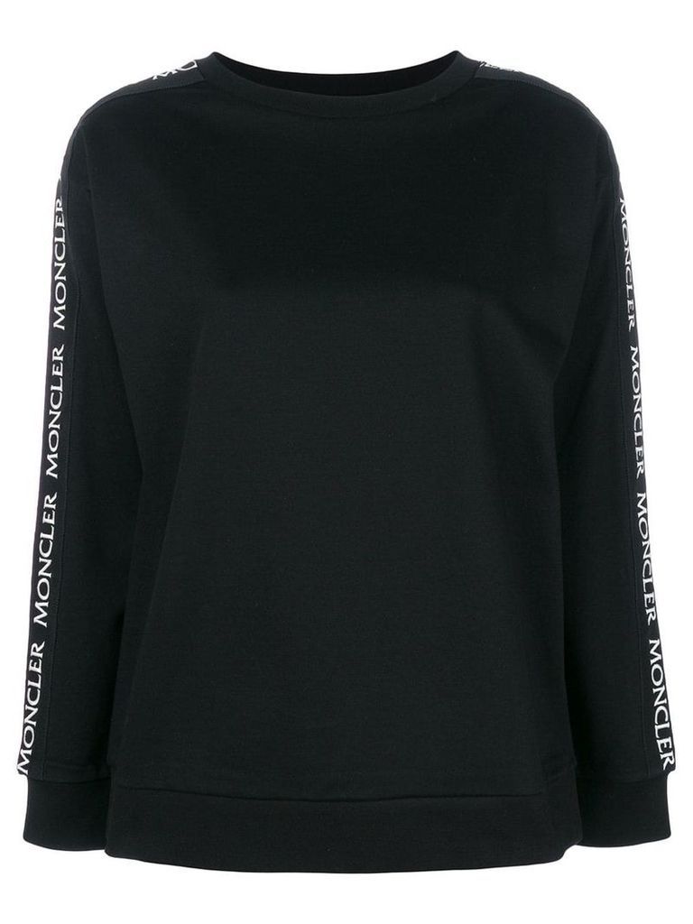 Moncler logo sleeve sweatshirt - Black
