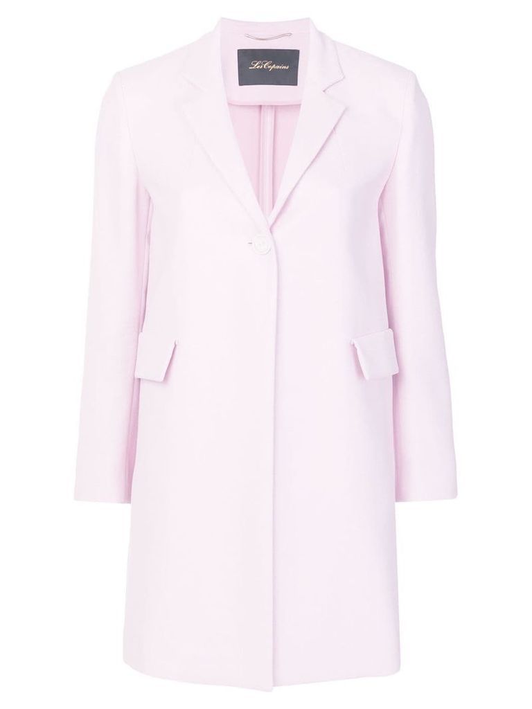 Les Copains single breasted coat - PINK