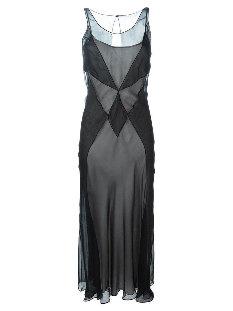 Maison Margiela semi-sheer panelled dress - Black