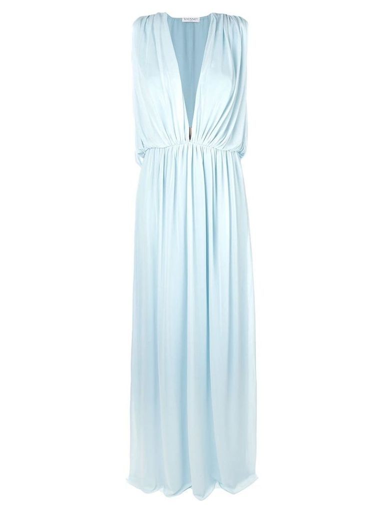 Vionnet gathered gown - Blue