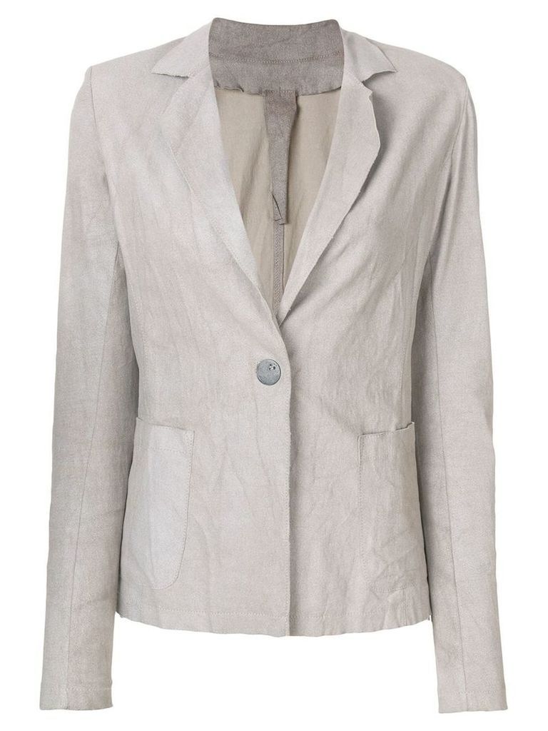 Vanderwilt fitted leather blazer - Grey