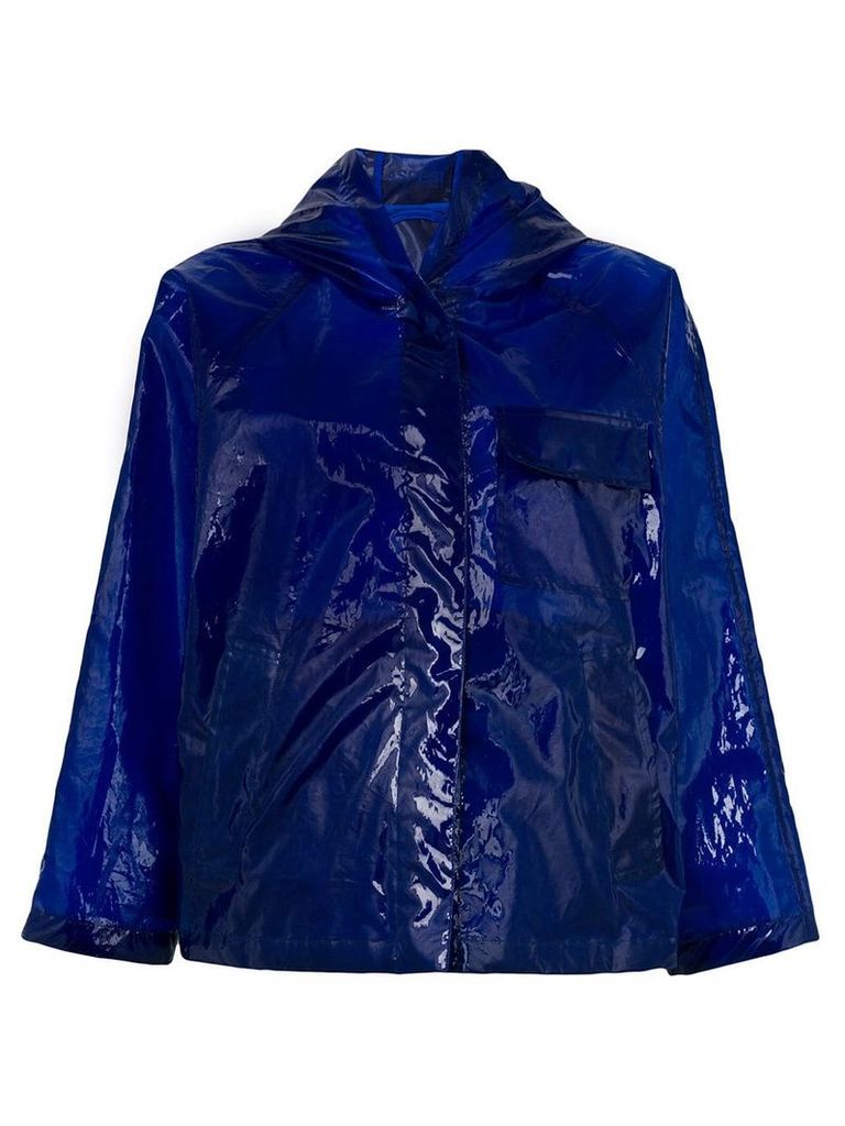 Aspesi translucent rain jacket - Blue