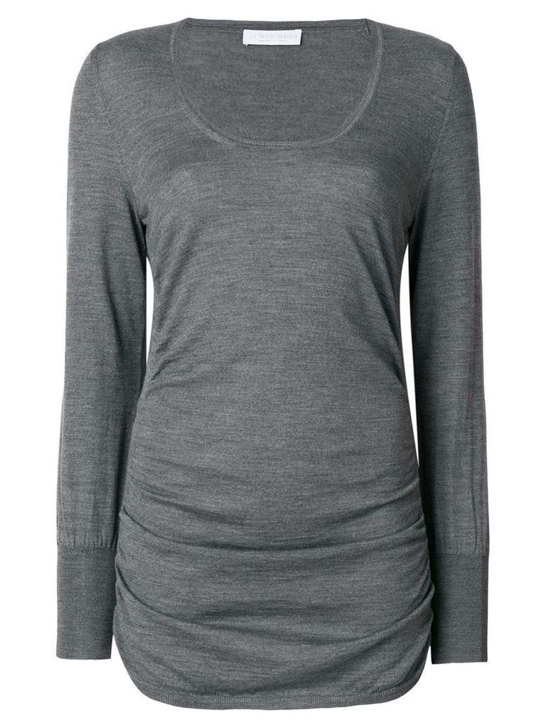Le Tricot Perugia ruched sides sweater - Grey