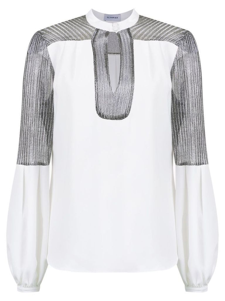 Olympiah panelled Titicaca blouse - White