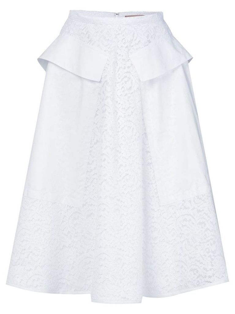 Nº21 lace A-line skirt - White