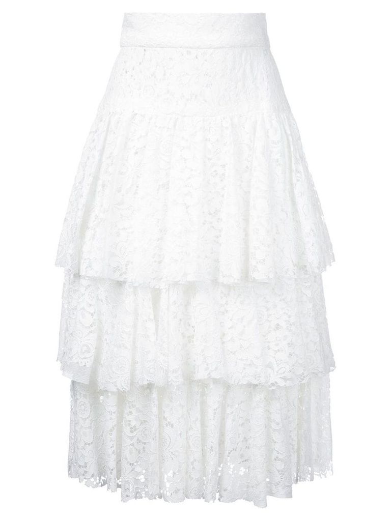 Bambah layered midi skirt - White