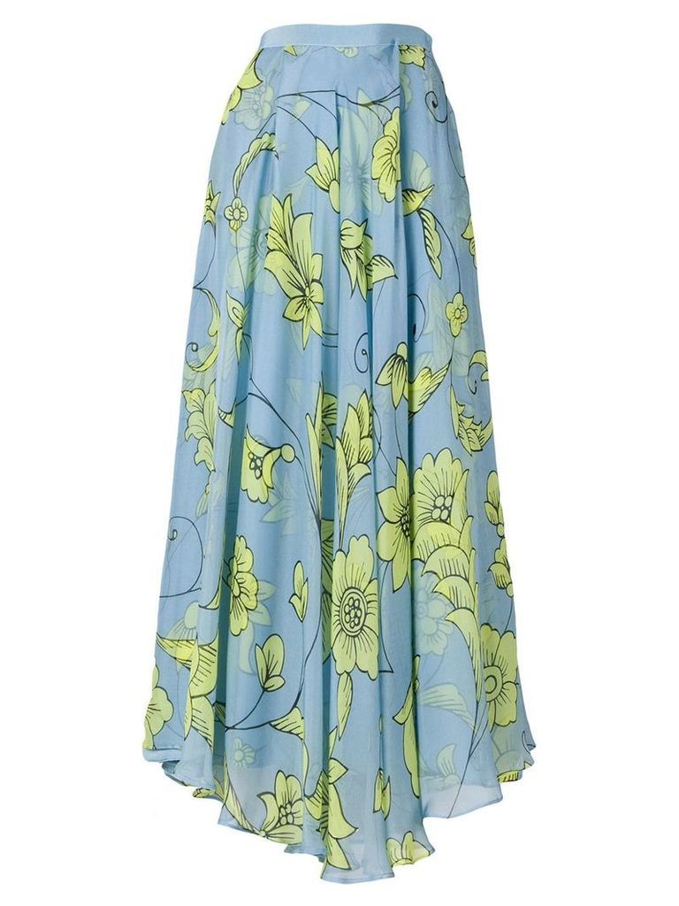 Miahatami pleated floral skirt - Blue