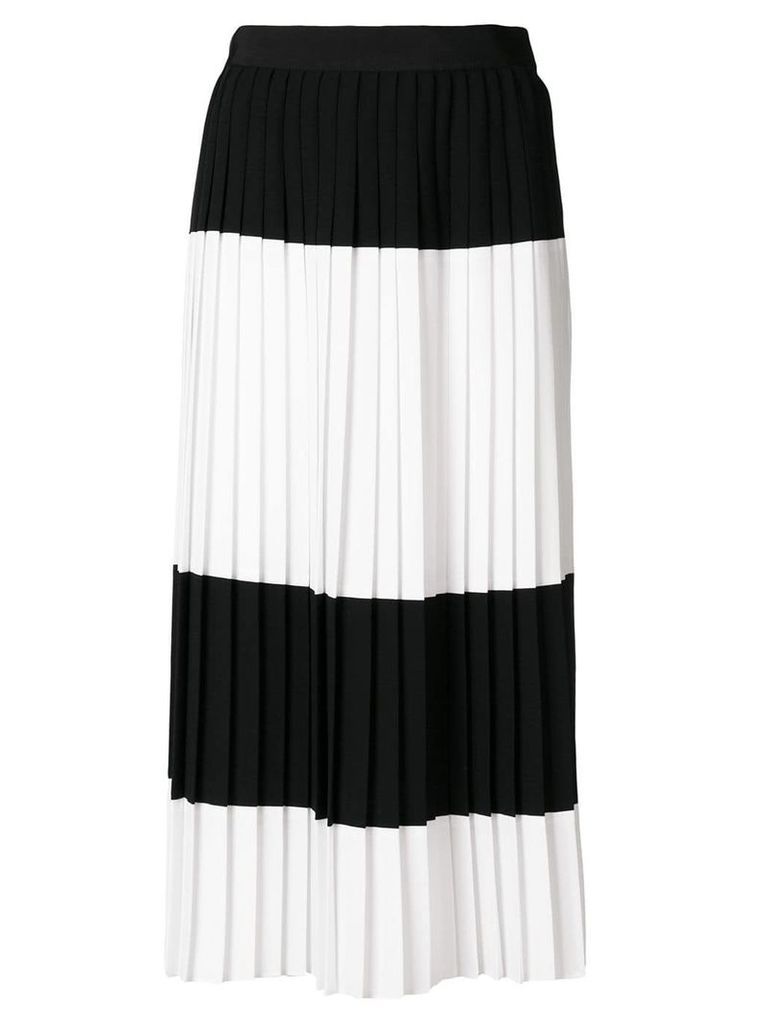Mantu colour contrast pleated skirt - Black