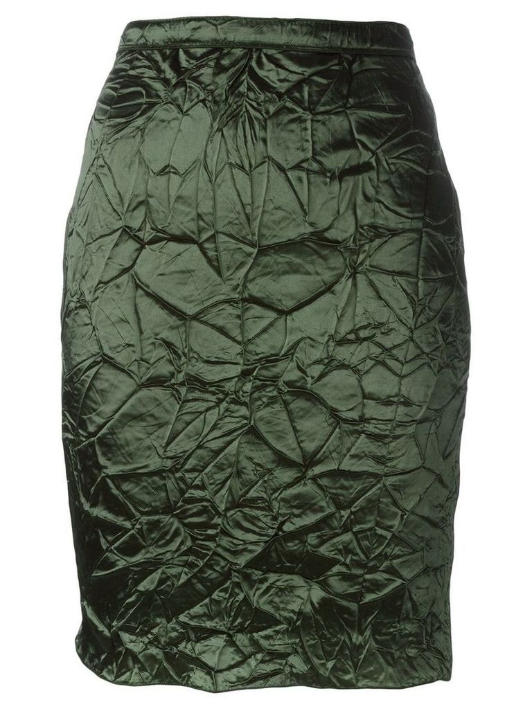 Nina Ricci crease effect skirt - Green