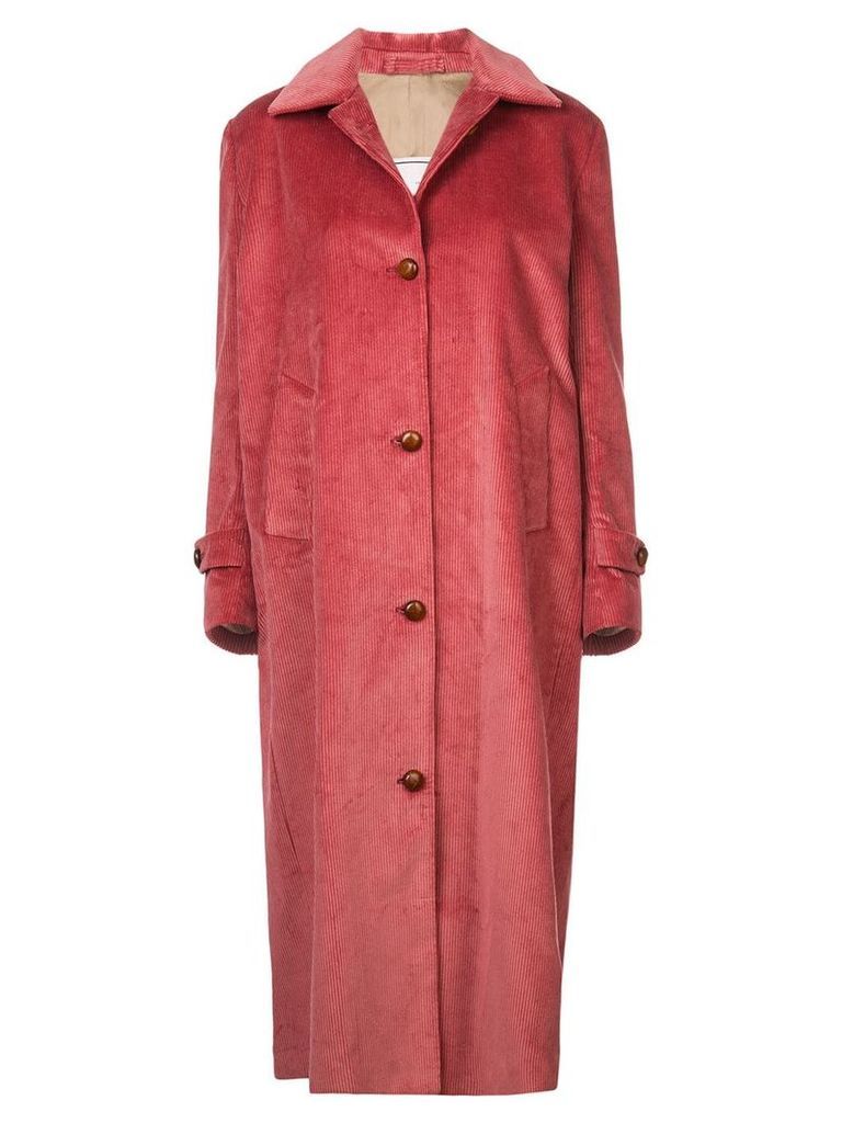 Giuliva Heritage Collection corduroy single-breasted coat - PINK