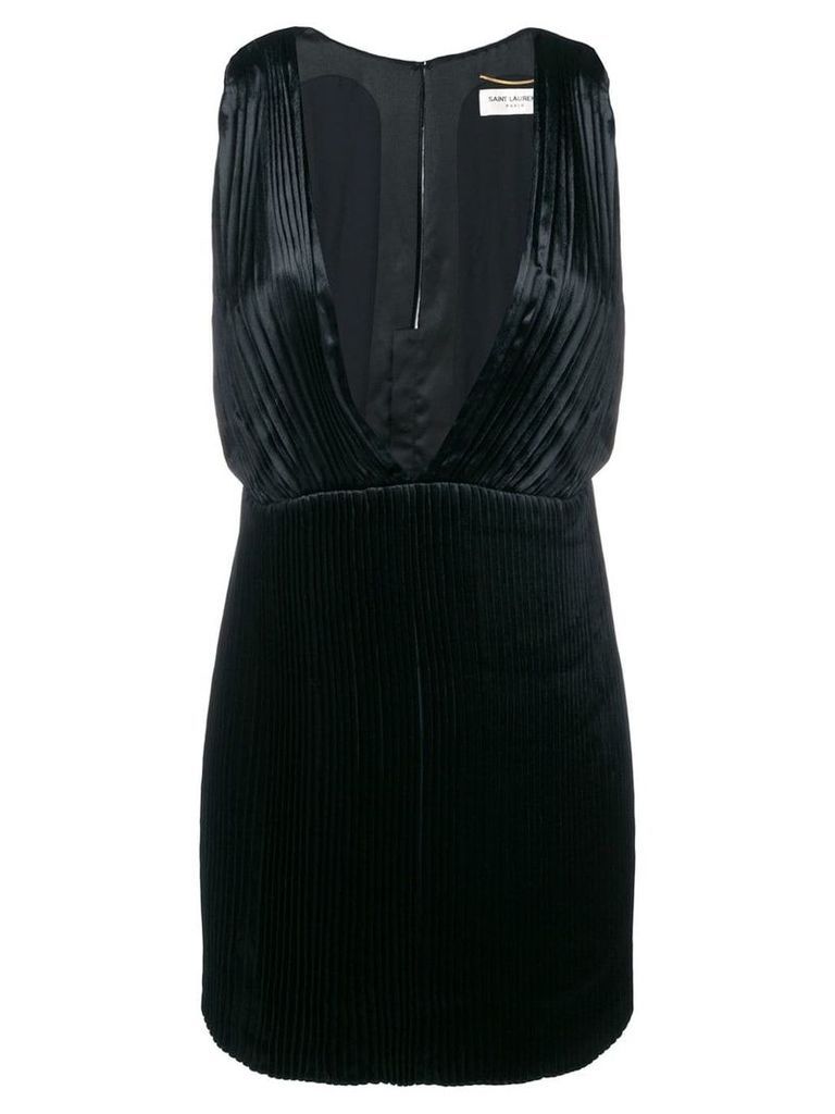 Saint Laurent micro pleated dress - Black
