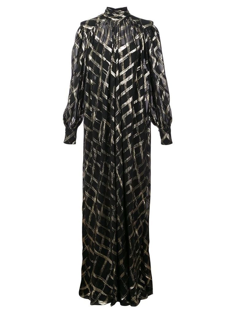 Alberta Ferretti oversized roll neck maxi dress - Black