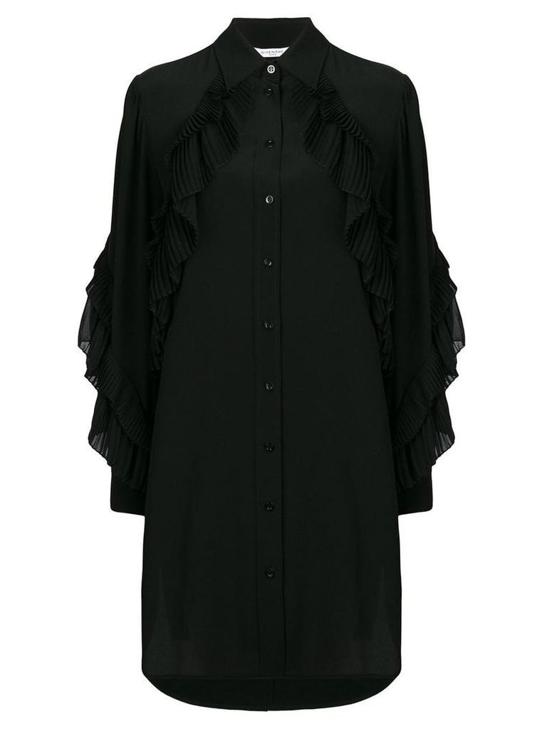 Givenchy long sleeve button-down dress - Black