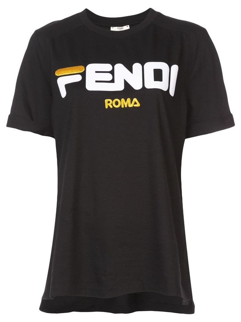 Fendi logo print T-shirt - Black