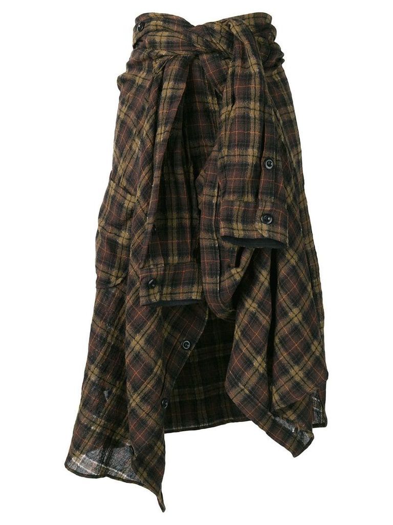 Faith Connexion high-waisted shirt-skirt - Brown