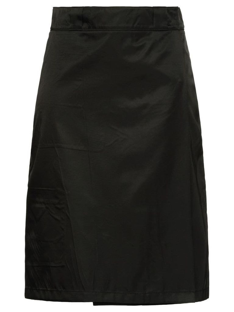 Prada flap front midi skirt - Black