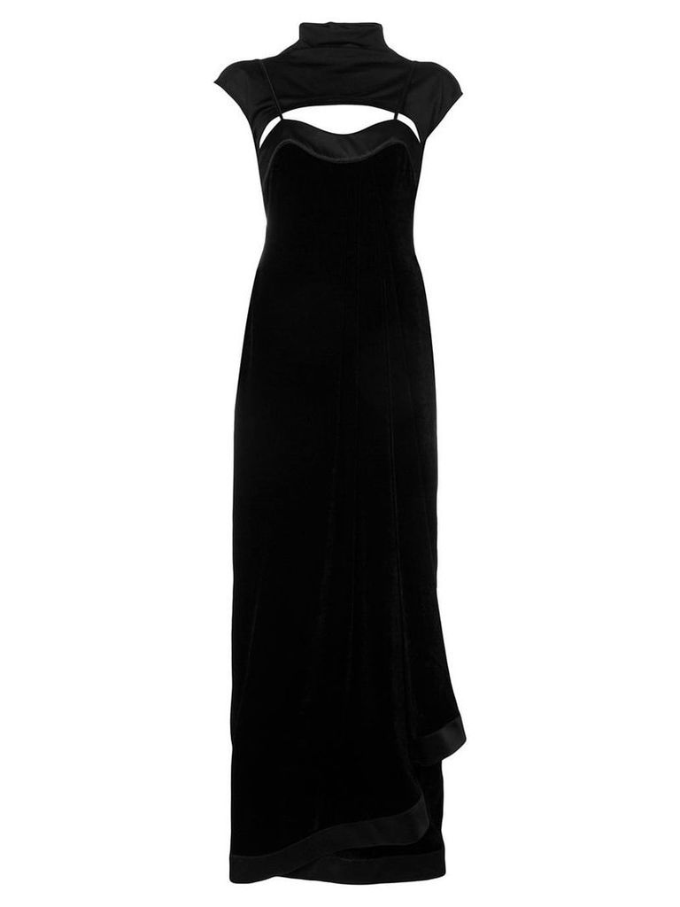 Unravel Project layered velvet dress - Black