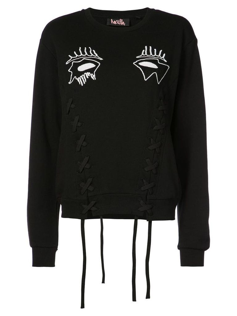 Haculla Evil Eye lace-detail sweatshirt - Black