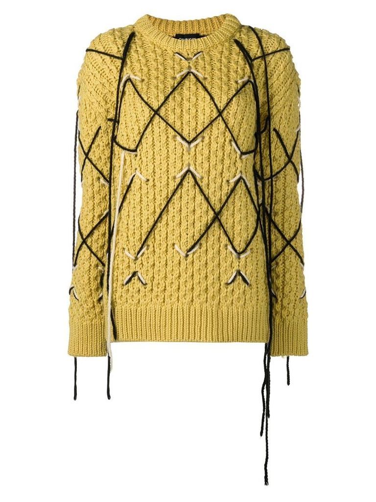 Calvin Klein 205W39nyc intarsia knit sweater - Yellow