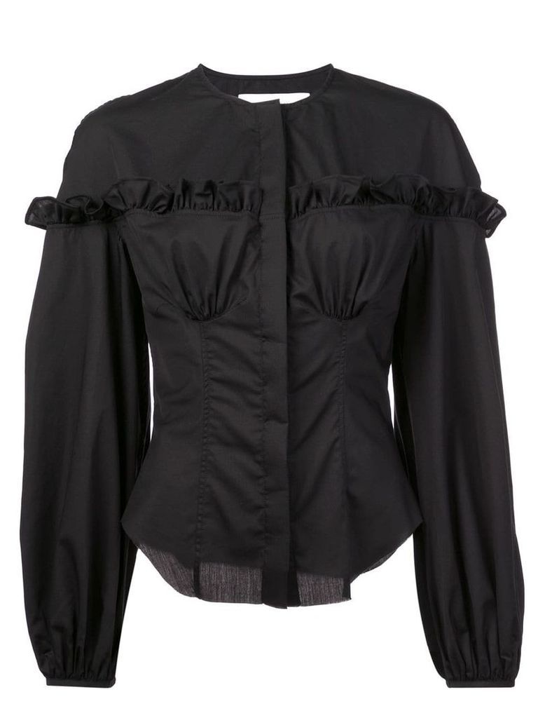 Marques'Almeida ruffle detail shirt - Black