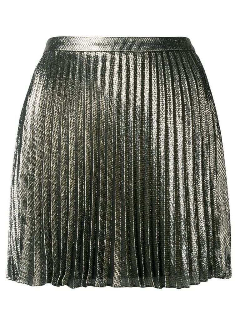 Saint Laurent short pleated skirt - Metallic