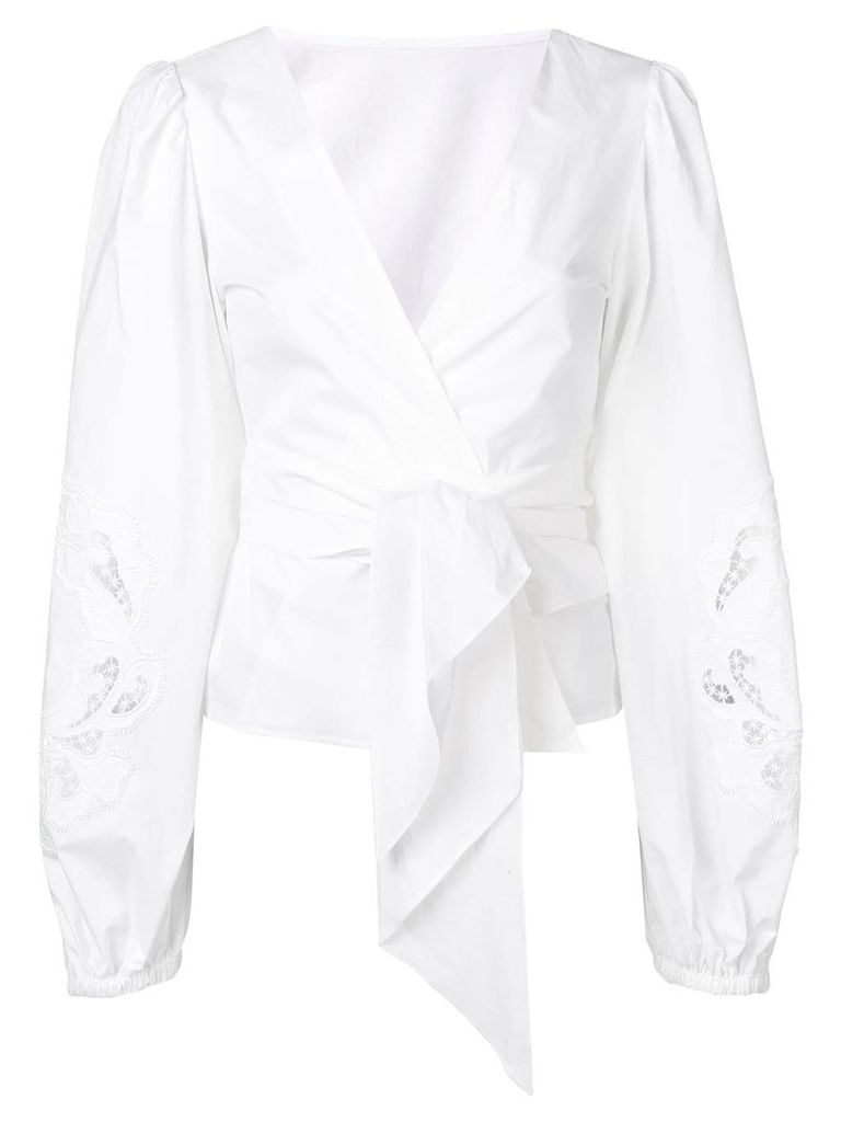 P.A.R.O.S.H. tie waist blouse - White