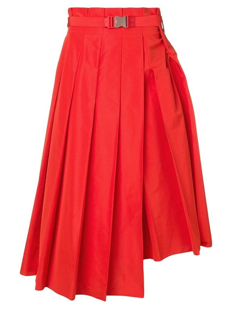 Fendi long pleated skirt - Red