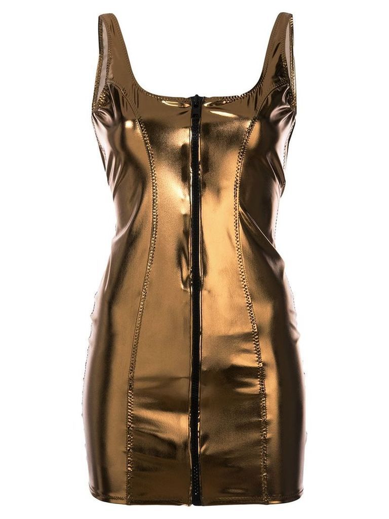 Lisa Marie Fernandez zipped fitted dress - GOLD