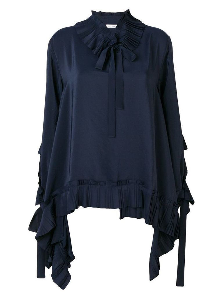 P.A.R.O.S.H. pleated detail blouse - Blue