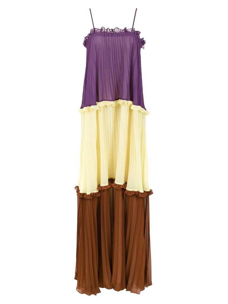 Adriana Degreas long color block dress - Multicolour
