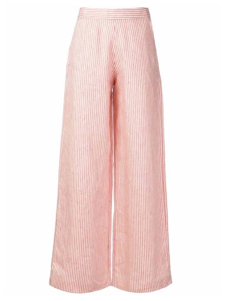 Société Anonyme striped high waisted trousers - Red