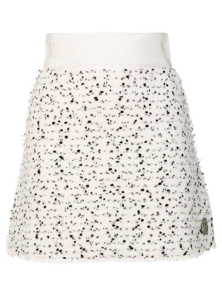 Moncler speckled mini skirt - White