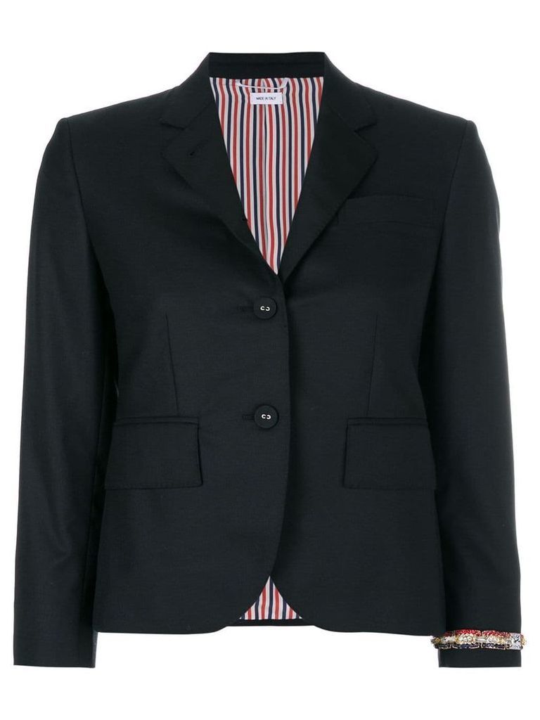 Thom Browne Classic Single Breasted Sport Coat With Wristwatch