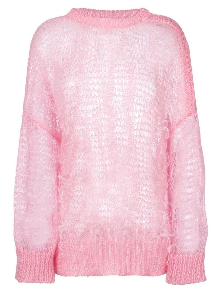 Nº21 ostrich feather sweater - Pink