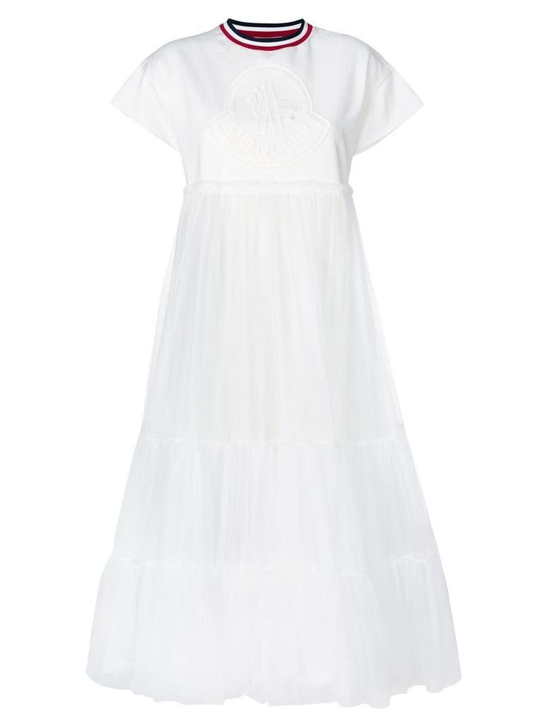 Moncler Gamme Rouge T-shirt tulle dress - White