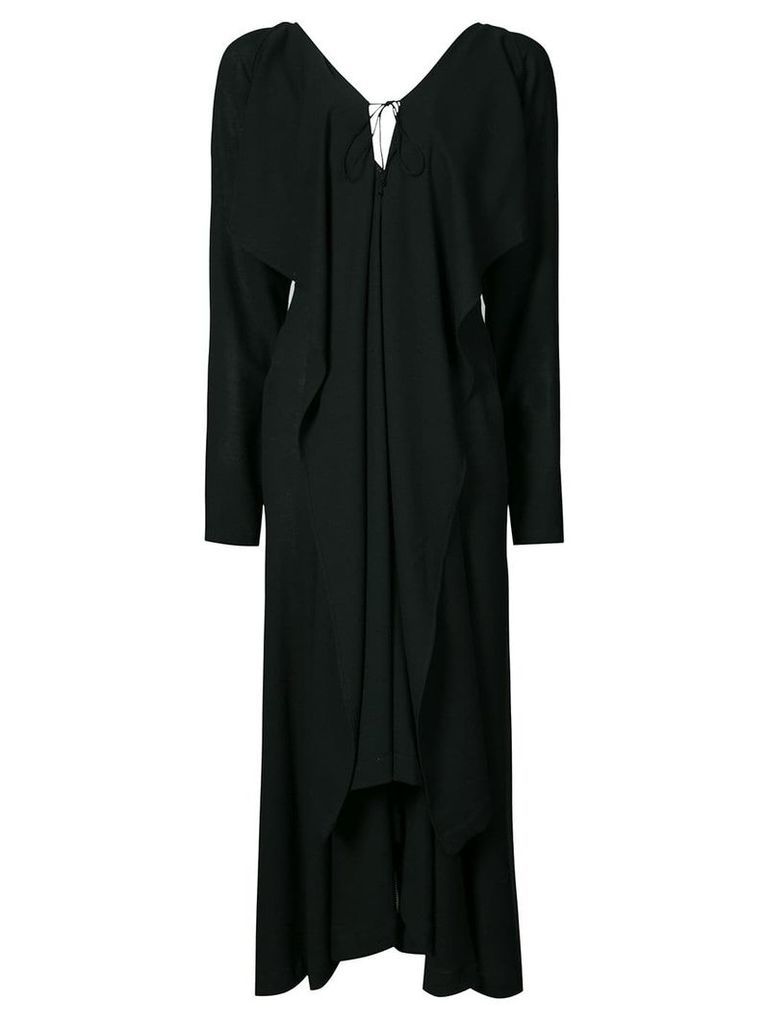 Yohji Yamamoto zip front maxi dress - Black