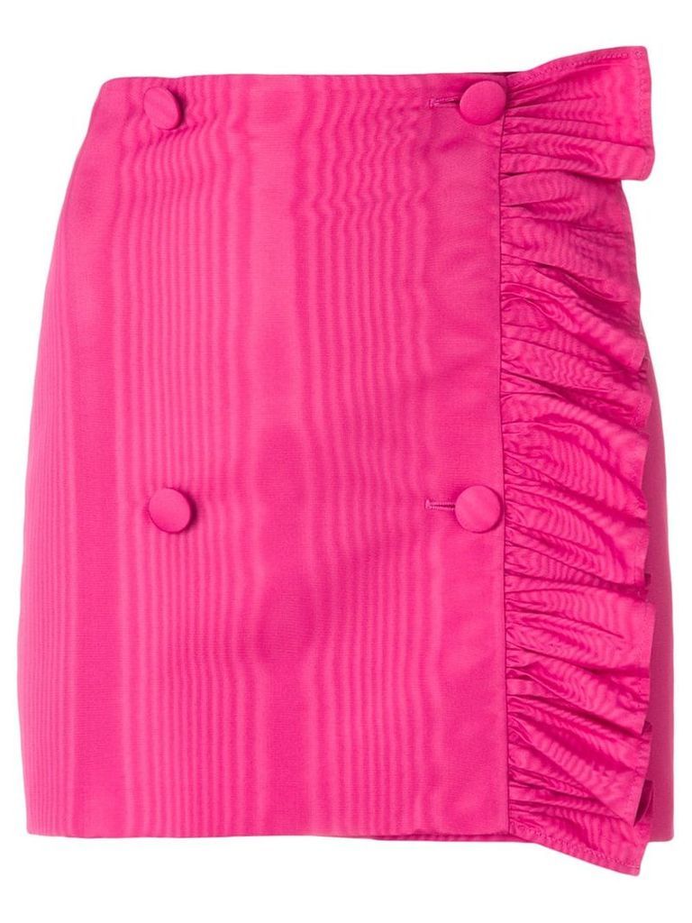 MSGM asymmetric ruffle mini skirt - PINK