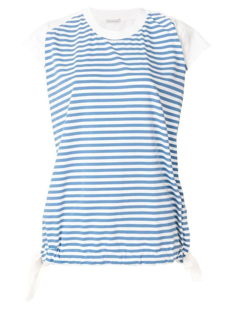 Moncler striped short-sleeve top - Blue